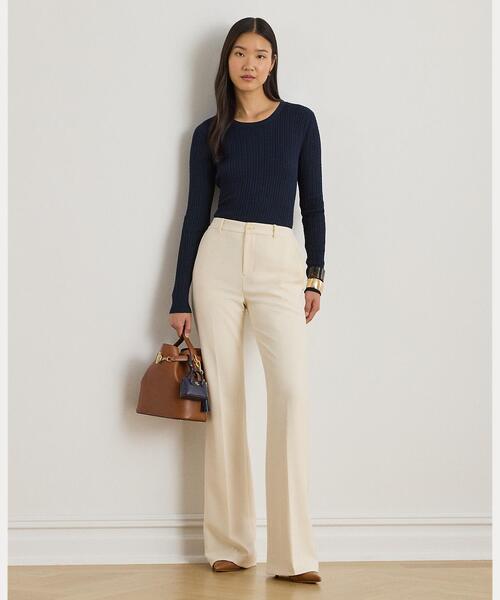 LAUREN RALPH LAUREN(ローレン ラルフ ローレン)の「ミニケーブル クルーネック セーター(ニット/セーター・レディース・ネイビー系1・M/S/XS/XXS)」の3枚目の写真