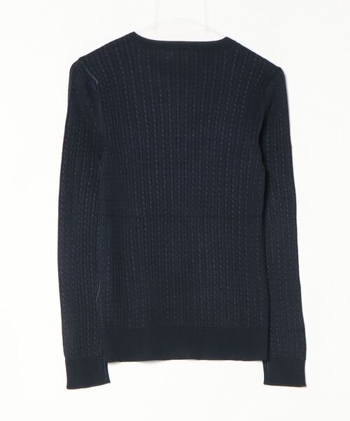 LAUREN RALPH LAUREN(ローレン ラルフ ローレン)の「ミニケーブル クルーネック セーター(ニット/セーター・レディース・ネイビー系1・M/S/XS/XXS)」の7枚目の写真