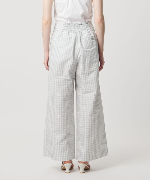 UNITED ARROWS（ユナイテッドアローズ）の「ギンガムチェック フラワー ジャガード ワイドパンツ ‐ウォッシャブル‐（その他パンツ・レディース・オフホワイト/ブラック・38/36）」の7枚目の写真