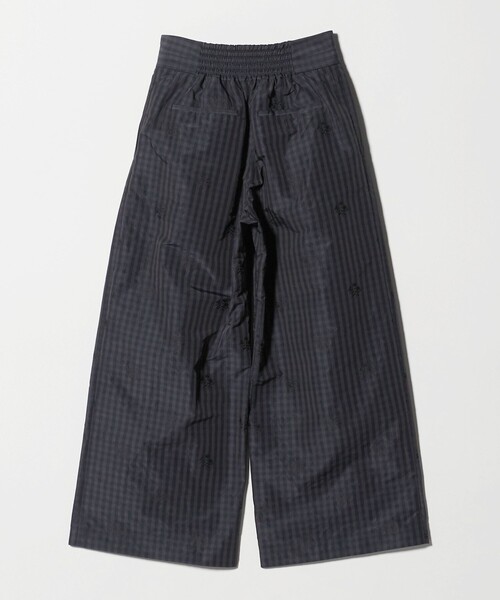 UNITED ARROWS（ユナイテッドアローズ）の「ギンガムチェック フラワー ジャガード ワイドパンツ ‐ウォッシャブル‐（その他パンツ・レディース・オフホワイト/ブラック・38/36）」の9枚目の写真