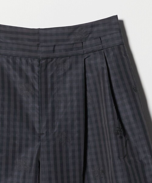 UNITED ARROWS（ユナイテッドアローズ）の「ギンガムチェック フラワー ジャガード ワイドパンツ ‐ウォッシャブル‐（その他パンツ・レディース・オフホワイト/ブラック・38/36）」の10枚目の写真