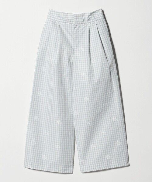UNITED ARROWS（ユナイテッドアローズ）の「ギンガムチェック フラワー ジャガード ワイドパンツ ‐ウォッシャブル‐（その他パンツ・レディース・オフホワイト/ブラック・38/36）」の21枚目の写真