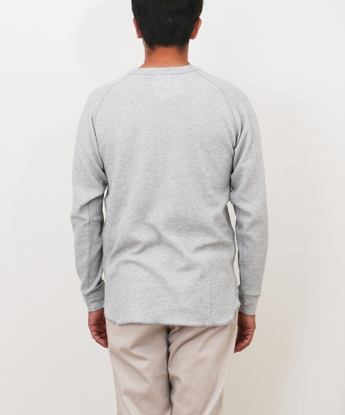 JEMORGAN(ジェーイーモーガン)の「JEMORGAN CVCワッフル ラグラン裾ラウンドL S-T(Tシャツ/カットソー・メンズ・ホワイト/ダークベージュ/ネイビー/杢グレー/ブラック・M/XL/L)」の9枚目の写真