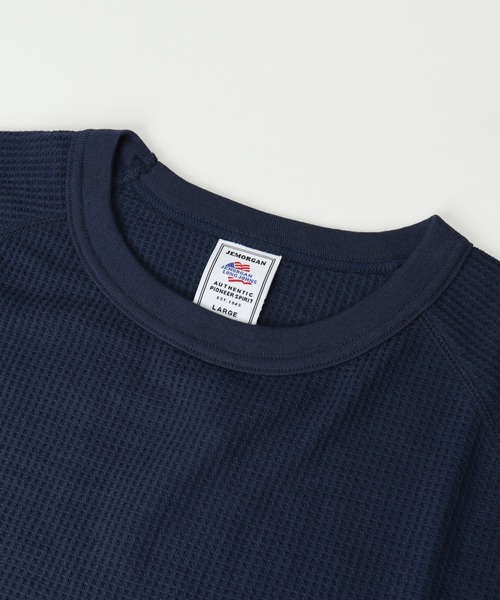 JEMORGAN(ジェーイーモーガン)の「JEMORGAN CVCワッフル ラグラン裾ラウンドL S-T(Tシャツ/カットソー・メンズ・ホワイト/ダークベージュ/ネイビー/杢グレー/ブラック・M/XL/L)」の10枚目の写真