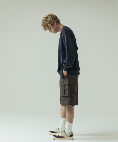 SLICK（スリック）の「【SLICK/スリック】Paper Yarn Knit Cardigan/ペーパーヤーン ニットカーディガン（ニット/セーター・メンズ・ネイビー/ライトグレー/ブラック・1/2/3）」の21枚目の写真