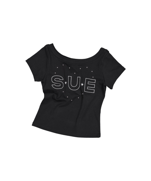 SETUP-EXE(セットアップイーエックスイー)の「SUE WIDE NECK TOP / BLACK(Tシャツ/カットソー・レディース・その他・OS)」の7枚目の写真