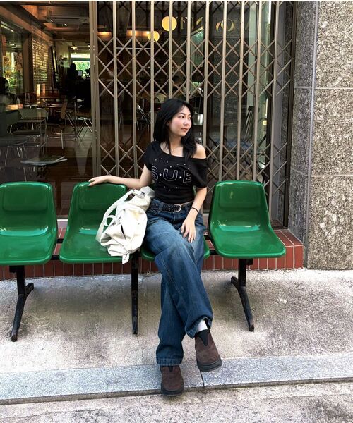 SETUP-EXE(セットアップイーエックスイー)の「SUE WIDE NECK TOP / BLACK(Tシャツ/カットソー・レディース・その他・OS)」の8枚目の写真