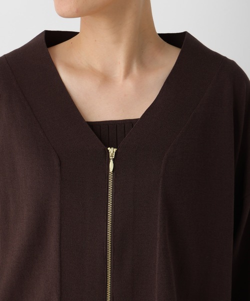 Elura（エルーラ）の「サマープロテクトジップカーディガン/659658（カーディガン/ボレロ・レディース・グレイッシュベージュ/ブラック/ダークブラウン/ホワイト・FREE）」の18枚目の写真