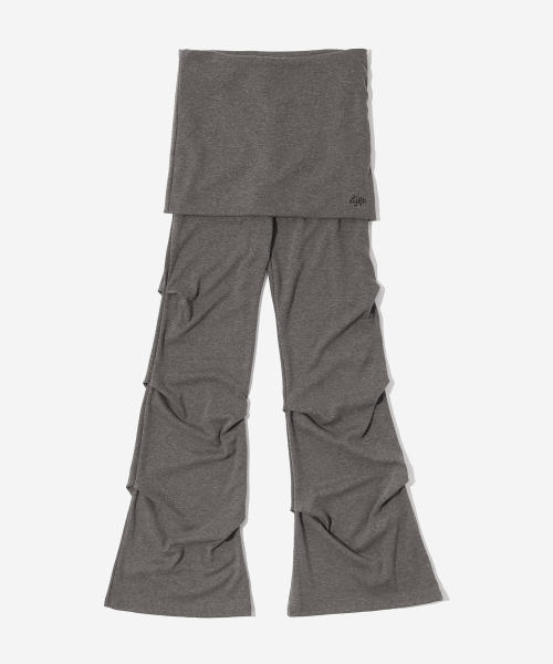 KIJIKO（キジコ）の「ke609-Shirring Skirt Leggings Ash Brown（スウェットパンツ・レディース・アッシュブラウン・FREE）」の7枚目の写真
