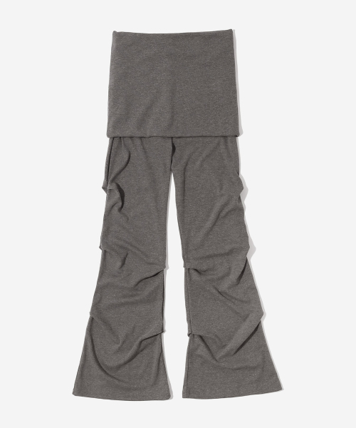 KIJIKO（キジコ）の「ke609-Shirring Skirt Leggings Ash Brown（スウェットパンツ・レディース・アッシュブラウン・FREE）」の8枚目の写真