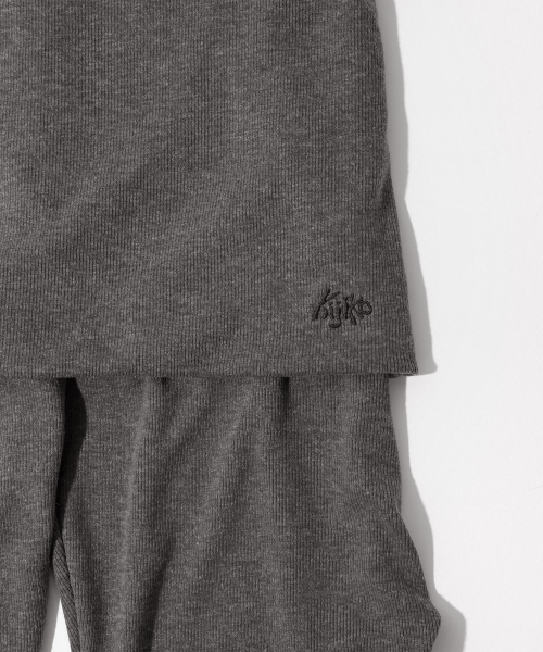 KIJIKO（キジコ）の「ke609-Shirring Skirt Leggings Ash Brown（スウェットパンツ・レディース・アッシュブラウン・FREE）」の9枚目の写真