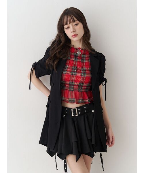 jouetie（ジュエティ）の「ギャザースリーブジャケットミニワンピース（ワンピース・レディース・ブラック/ネイビー/グレー・MEDIUM）」の20枚目の写真