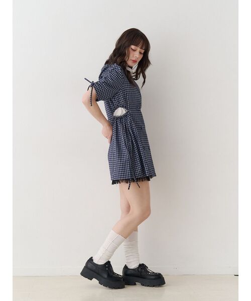 jouetie(ジュエティ)の「ギャザースリーブジャケットミニワンピース(ワンピース・レディース・ブラック/ネイビー/グレー・MEDIUM)」の18枚目の写真