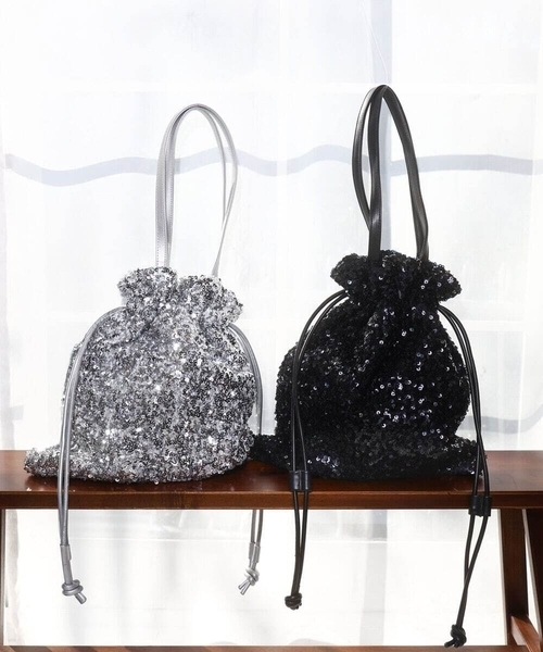 MK MICHEL KLEIN(エムケーミッシェルクラン)の「スパンコール2WAYトートバッグ(トートバッグ・レディース・シルバー/ブラック・38)」の2枚目の写真