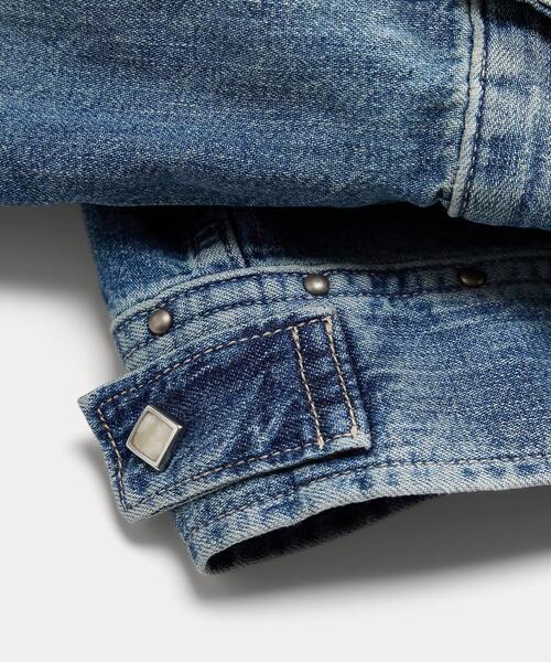 RRL（ダブル アール エル）の「スタデッド インディゴ デニム ジャケット（デニムジャケット・メンズ・ブルー・XXL/XS/XL/S/M/L）」の7枚目の写真