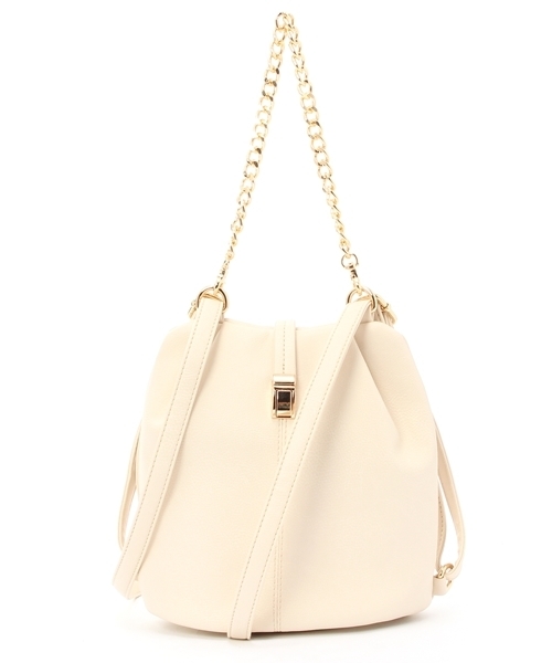 Chico（チコ）の「【who's who Chico】タック3WAYバッグ（ショルダーバッグ・レディース・アイボリー/ブラック/シルバー・FREE）」の13枚目の写真