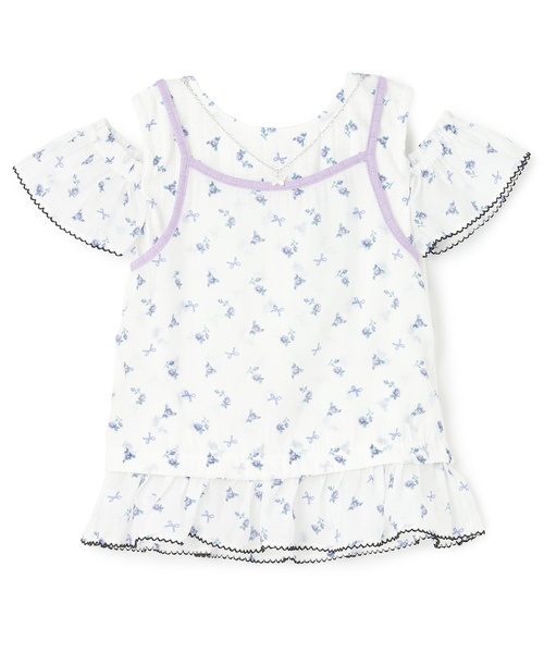 【新品】　アナスイミニ　Tシャツ　シャツ　ブラウス レイヤード風ペプラムTシャツ（Tシャツ/カットソー）｜ANNA SUI mini