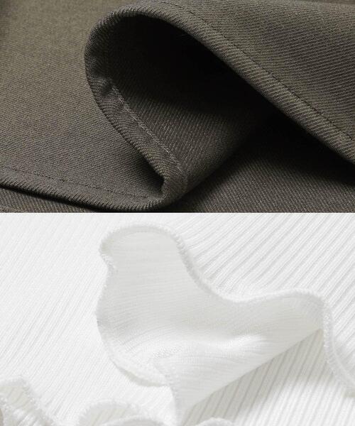 ITEMS URBANRESEARCH（アイテムズ アーバンリサーチ）の「ギャザージャンパースカート(ロングスリーブインナーセット)（ワンピース・レディース・モカ/チャコールグレー/ブラック・FREE）」の21枚目の写真