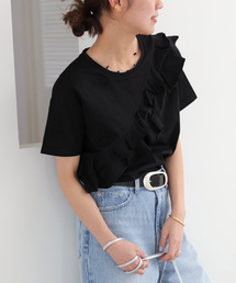 《WEB限定追加》アシンメトリーフリルTEE