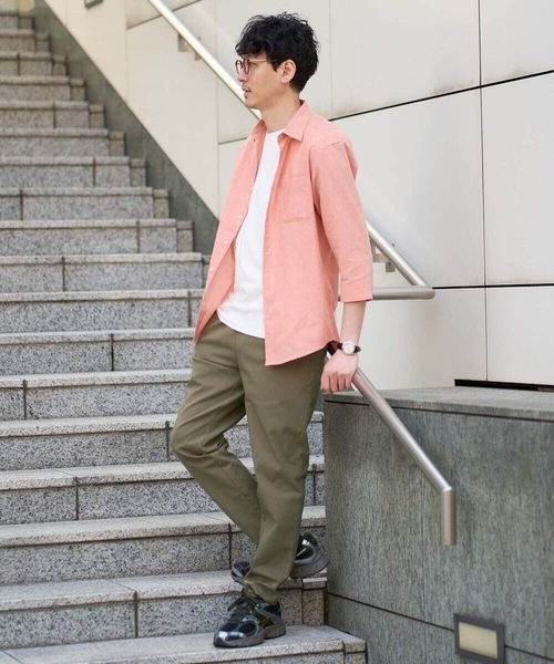 a.v.v(アーヴェヴェ)の「人気のベーシック【 WEB限定 】スーパーストレッチ セミワイドパンツ(シーズンレス)(その他パンツ・メンズ・カーキ/ブラック/グレー/ネイビー/ベージュ・46/48/50)」の6枚目の写真