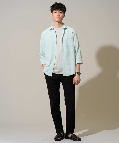 a.v.v(アーヴェヴェ)の「人気のベーシック【 WEB限定 】スーパーストレッチ セミワイドパンツ(シーズンレス)(その他パンツ・メンズ・カーキ/ブラック/グレー/ネイビー/ベージュ・46/48/50)」の18枚目の写真
