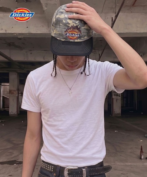 Dickies/ディッキーズ】カモフラ迷彩バイカラーキャップ/ファイヤー