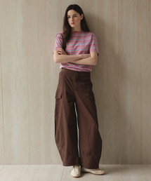 STUDIO&PARC（スタジオアンドパルク）の「Cargo Cutline Pants_Brown（スウェットパンツ）」