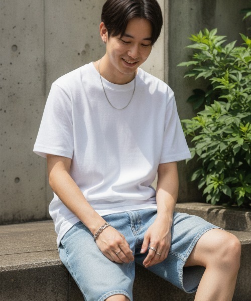 LIFEMAX(ライフマックス)の「【LIFEMAX/ライフマックス】10.2オンススーパーヘビーウェイトTシャツ/【肉厚・高級感・9色展開】厚手 無地 ビッグシルエット 全9色 ユニセックス(Tシャツ/カットソー・メンズ・ネイビー/パープル系その他/グレー系その他/グリーン系その他/チャコールグレー/ベージュ系その他/ブルー系その他/ホワイト/ブラック・SMALL/LARGE/MEDIUM/X-LARGE/XX-LARGE/XXX-LARGE)」の2枚目の写真