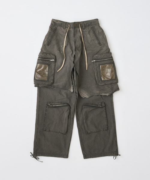 ADAM PATEK（アダムパテック）の「ADAMPATEK　grunge layered Cargo Pants レイヤードカーゴパンツ（カーゴパンツ・メンズ・カーキ・FREE）」の8枚目の写真