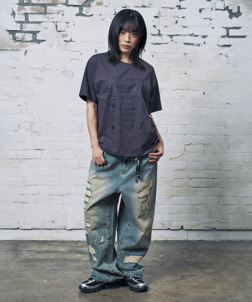 PEID(ペイド)の「PDユヘイ 半袖Tシャツ チャコール(Tシャツ/カットソー・レディース・チャコール・2/3/4/5/6/1)」の3枚目の写真