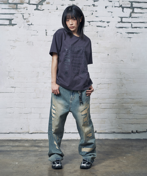 PEID(ペイド)の「PDユヘイ 半袖Tシャツ チャコール(Tシャツ/カットソー・レディース・チャコール・2/3/4/5/6/1)」の5枚目の写真