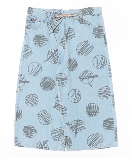 Vivienne Westwood(ヴィヴィアンウエストウッド)の「SCRIBBLE DOTS Denimゴムギャザーワイドパンツ(その他パンツ・レディース・ブルー系その他・FREE)」の1枚目の写真