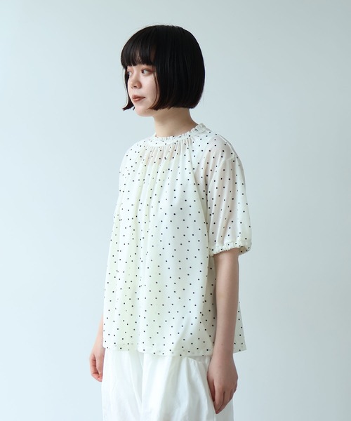 bulle de savon(ビュルデサボン)の「△mizutama 天竺 ギャザープルオーバー(Tシャツ/カットソー・レディース・ブラック・FREE)」の12枚目の写真