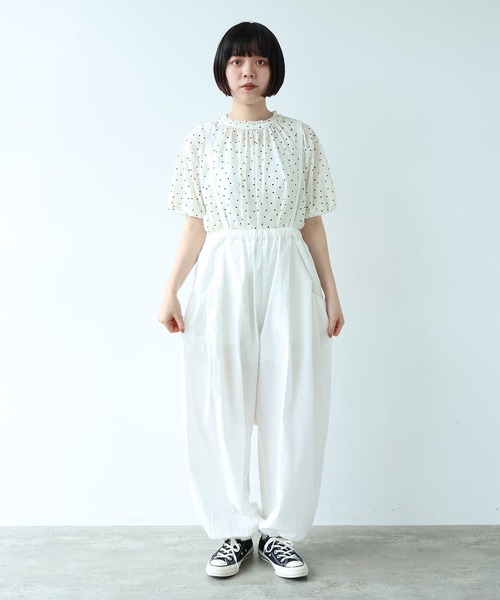 bulle de savon(ビュルデサボン)の「△mizutama 天竺 ギャザープルオーバー(Tシャツ/カットソー・レディース・ブラック・FREE)」の6枚目の写真