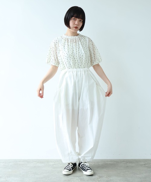 bulle de savon(ビュルデサボン)の「△mizutama 天竺 ギャザープルオーバー(Tシャツ/カットソー・レディース・ブラック・FREE)」の7枚目の写真