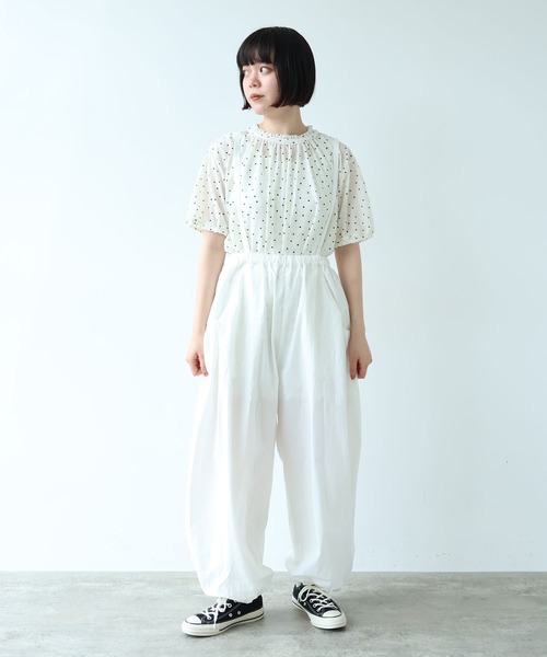 bulle de savon(ビュルデサボン)の「△mizutama 天竺 ギャザープルオーバー(Tシャツ/カットソー・レディース・ブラック・FREE)」の8枚目の写真