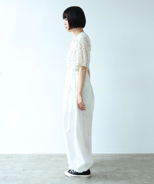 bulle de savon(ビュルデサボン)の「△mizutama 天竺 ギャザープルオーバー(Tシャツ/カットソー・レディース・ブラック・FREE)」の9枚目の写真