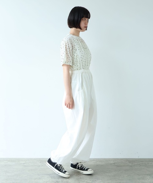 bulle de savon(ビュルデサボン)の「△mizutama 天竺 ギャザープルオーバー(Tシャツ/カットソー・レディース・ブラック・FREE)」の11枚目の写真