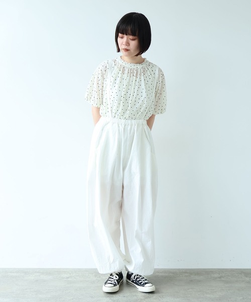 bulle de savon(ビュルデサボン)の「△mizutama 天竺 ギャザープルオーバー(Tシャツ/カットソー・レディース・ブラック・FREE)」の5枚目の写真