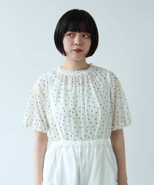bulle de savon(ビュルデサボン)の「△mizutama 天竺 ギャザープルオーバー(Tシャツ/カットソー・レディース・ブラック・FREE)」の17枚目の写真