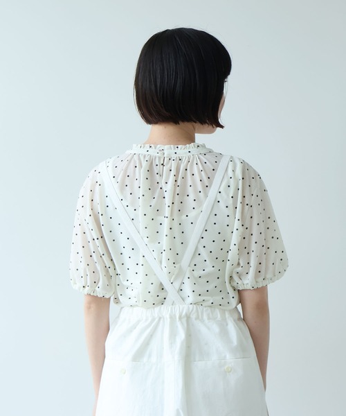 bulle de savon(ビュルデサボン)の「△mizutama 天竺 ギャザープルオーバー(Tシャツ/カットソー・レディース・ブラック・FREE)」の2枚目の写真