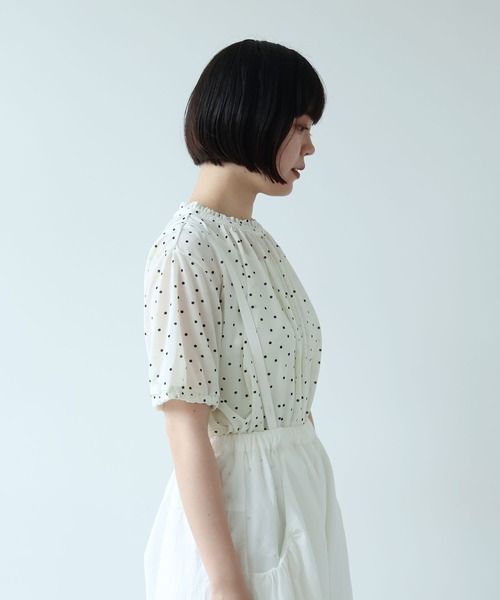 bulle de savon(ビュルデサボン)の「△mizutama 天竺 ギャザープルオーバー(Tシャツ/カットソー・レディース・ブラック・FREE)」の3枚目の写真