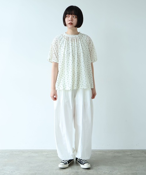 bulle de savon(ビュルデサボン)の「△mizutama 天竺 ギャザープルオーバー(Tシャツ/カットソー・レディース・ブラック・FREE)」の14枚目の写真