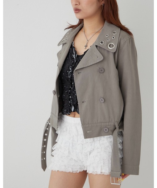 WHO'S WHO gallery（フーズフーギャラリー）の「センターフリルキャミ(チェック柄/ドット柄)（キャミソール・レディース・イエロー/ブラック系その他/オフホワイト/ブラック・FREE）」の8枚目の写真