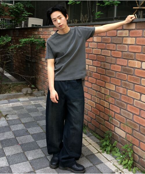 ROTEMBER（ローテンバー）の「パネルカーブドワイドデニムパンツ [ミッドブルー]（デニムパンツ・メンズ・その他・X-LARGE/LARGE/MEDIUM）」の5枚目の写真