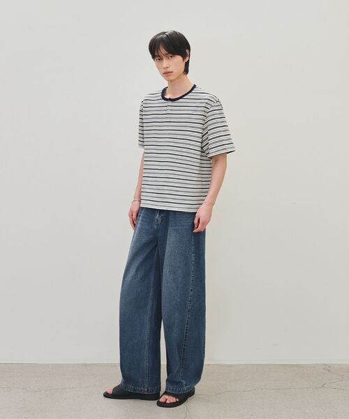 ROTEMBER（ローテンバー）の「パネルカーブドワイドデニムパンツ [ミッドブルー]（デニムパンツ・メンズ・その他・X-LARGE/LARGE/MEDIUM）」の7枚目の写真