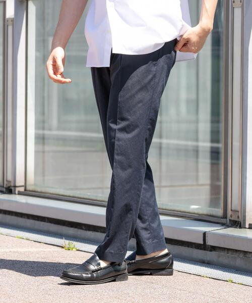 URBAN RESEARCH ROSSO MEN(アーバンリサーチロッソメン)の「『イージーケア』『XLサイズあり』ハイパフォーマンスリネンテーパードパンツ(スラックス・メンズ・カーキ/ブラック/ベージュ/ネイビー・X-LARGE/LARGE/MEDIUM/SMALL)」の7枚目の写真