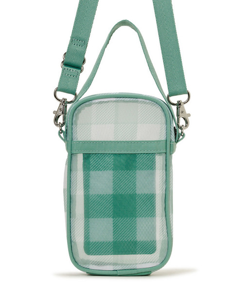 LeSportsac(レスポートサック)の「SHEER MINI PHONE CRSSBDY グリーンフィールドギンガムシアー(ショルダーバッグ・レディース・グリーン・FREE)」の6枚目の写真