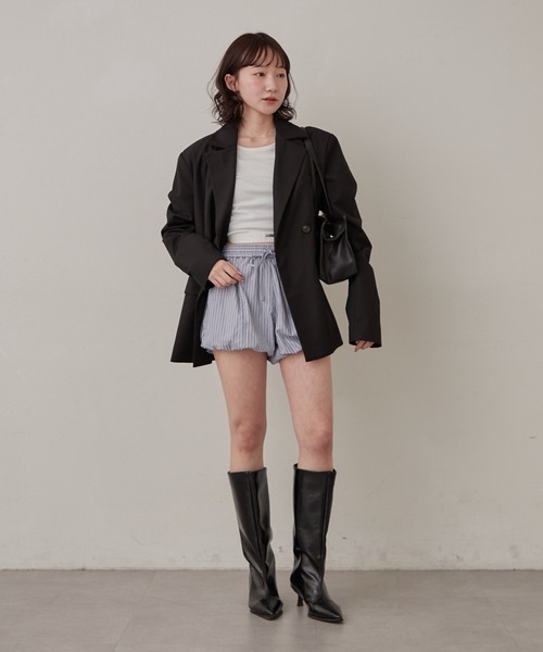 mline（エムライン）の「[mline]シャツ バルーンパンツ（その他パンツ・レディース・グレー/ブルー/アイボリー・1/2）」の14枚目の写真