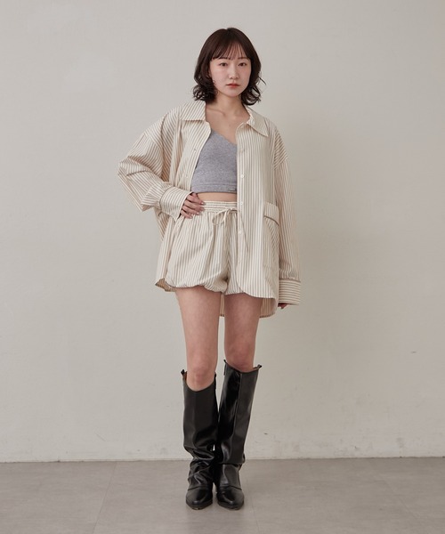 mline（エムライン）の「[mline]シャツ バルーンパンツ（その他パンツ・レディース・グレー/ブルー/アイボリー・1/2）」の18枚目の写真